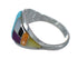 Southwestern Multicolor Silver Ring Size 5-3/4 YX74958